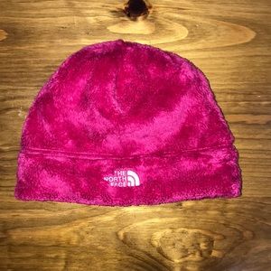 The North Face hot pink beanie
